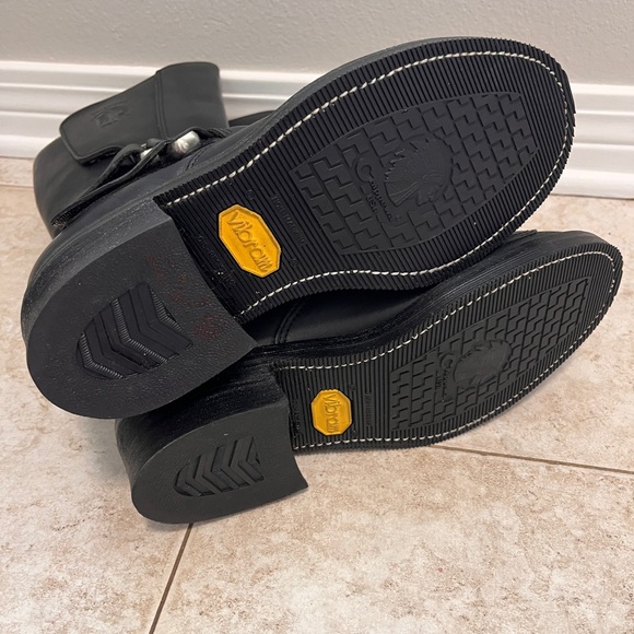 Chippewa Rally Black Leather Riding Boots Sz 7D Worn Twice - Picture 6 of 9